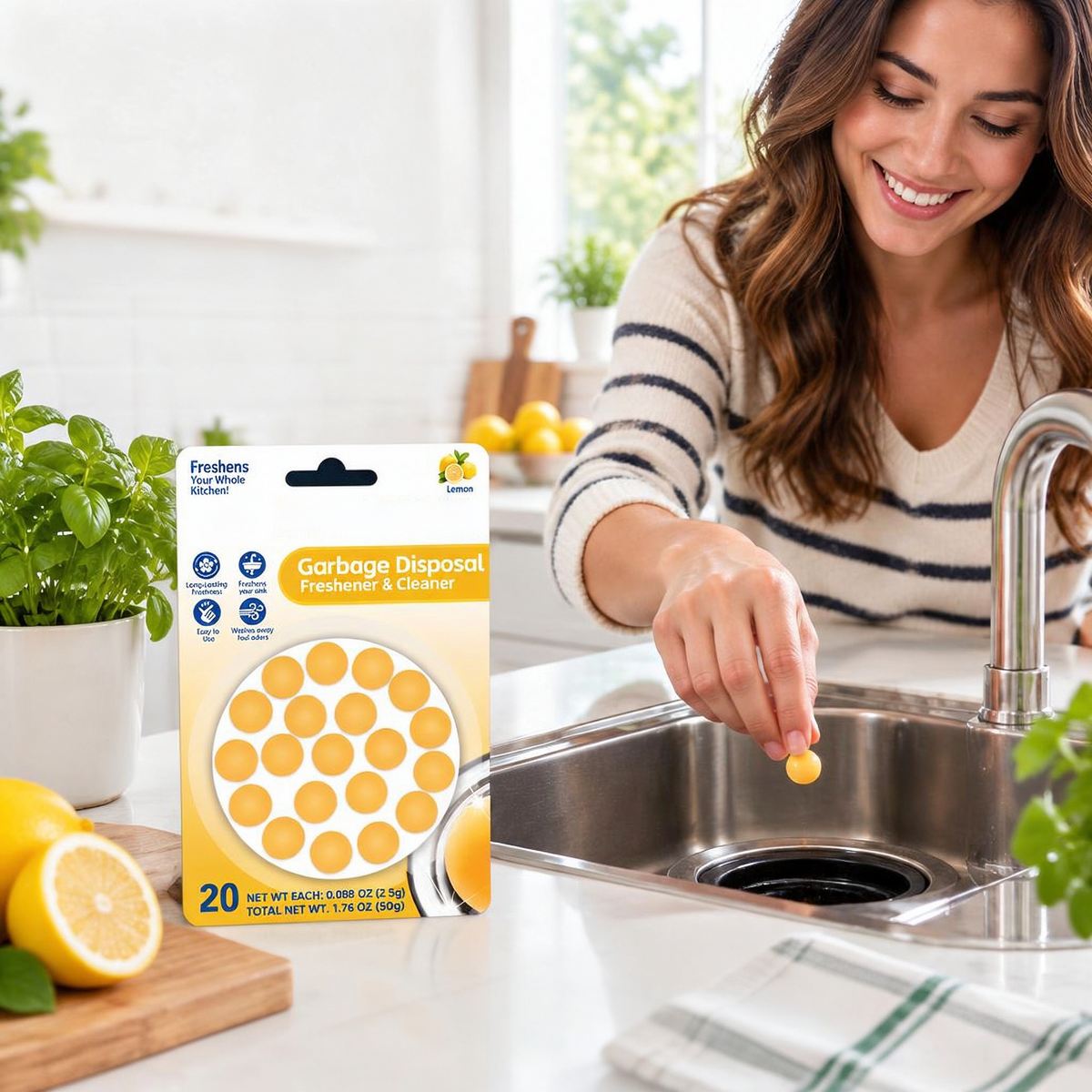 Garbage Disposal Cleaner Drops – 20 Count